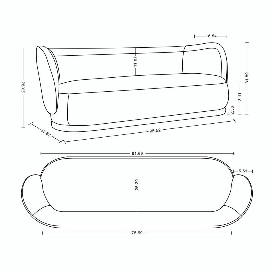 Siri 93" Upholstered Sofa