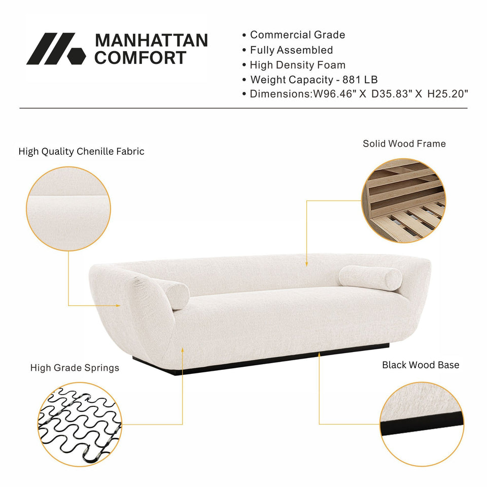 Ulka 96" Chenille Sofa