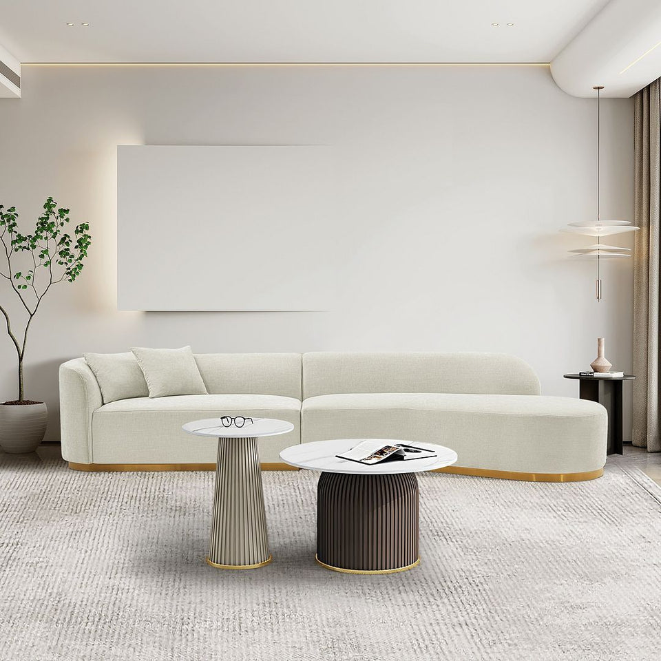 Daria 132" Chenille Sectional