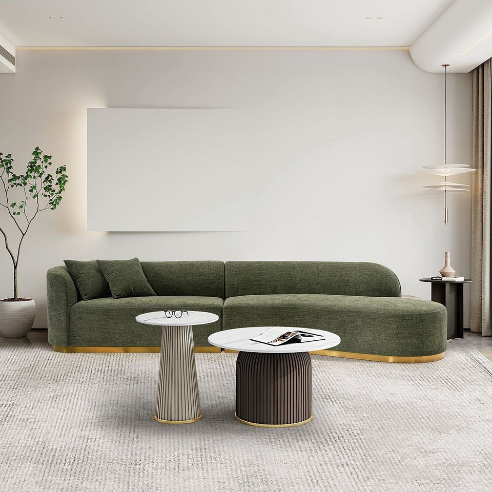 Daria 132" Chenille Sectional