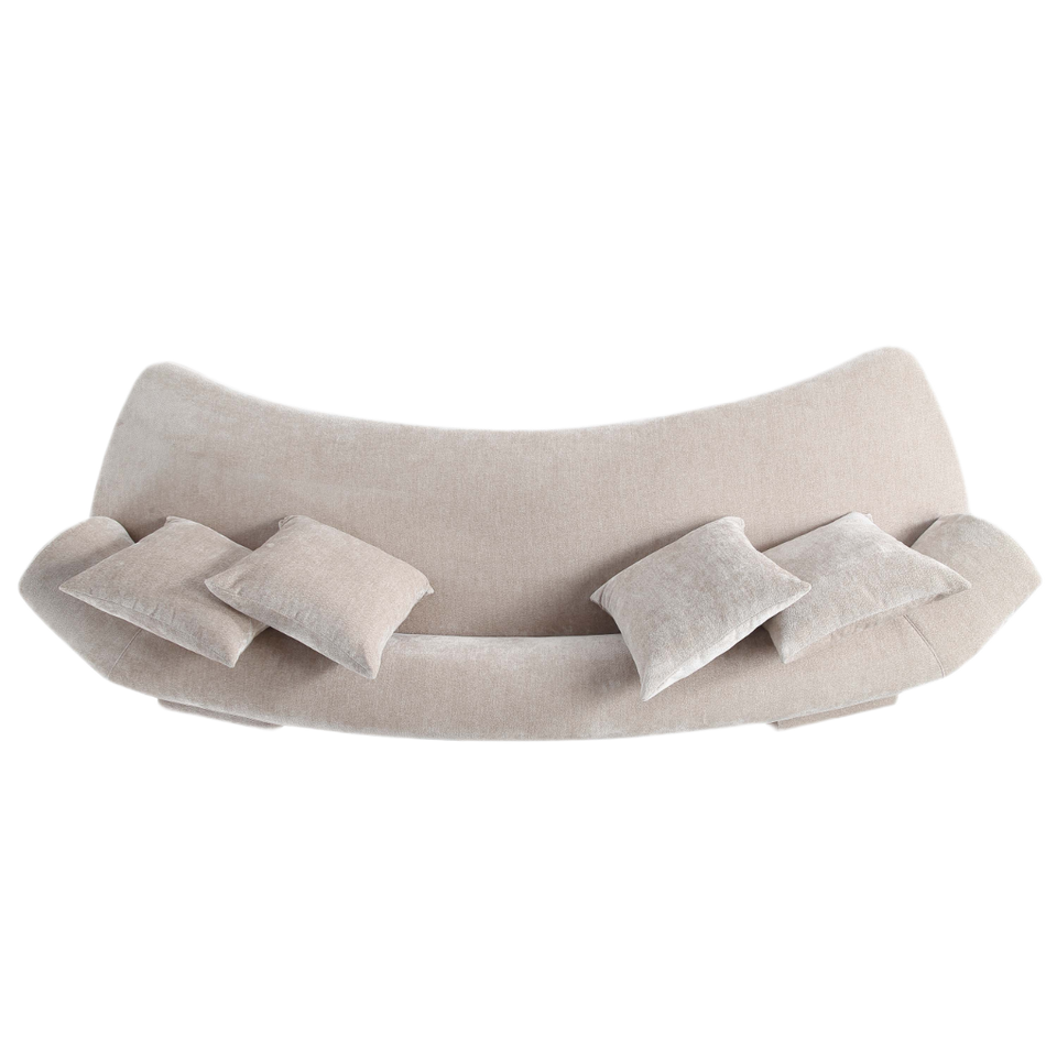 Verandah 112 inch Chenille Sofa in Beige