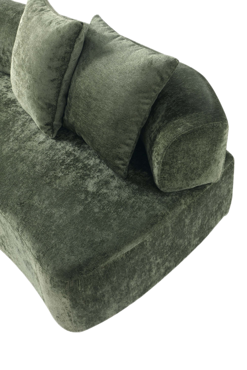 chenille sofa - back view