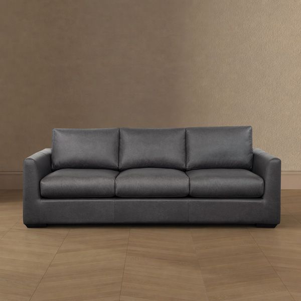Cleo 96 inch Upholstered Sofa in Pewter - lifestyle   front
