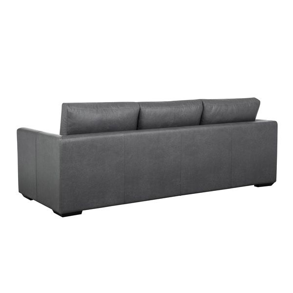 Cleo 96 inch Upholstered Sofa in Pewter - white background   back