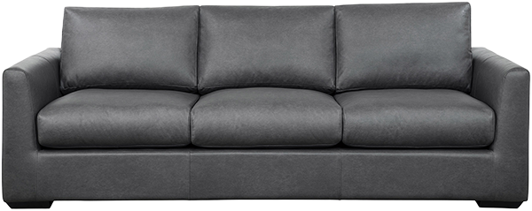 Cleo 96 inch Upholstered Sofa in Pewter - white background   front