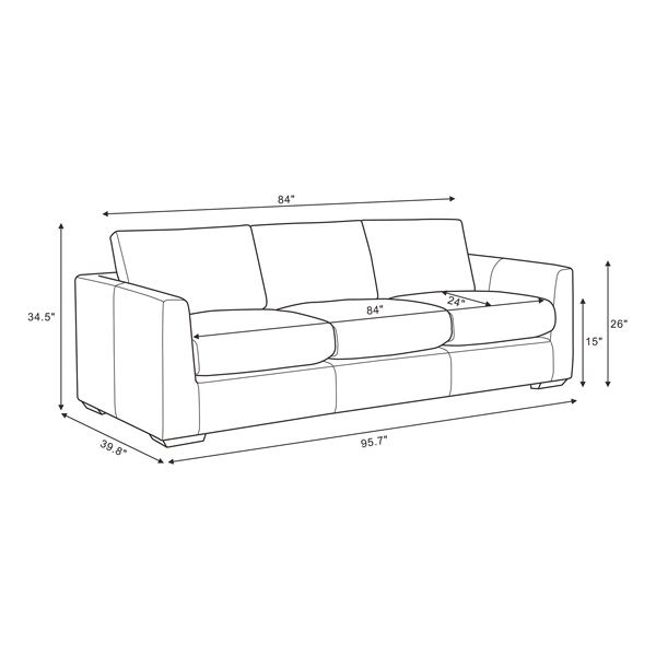 upholstered sofa - detail view