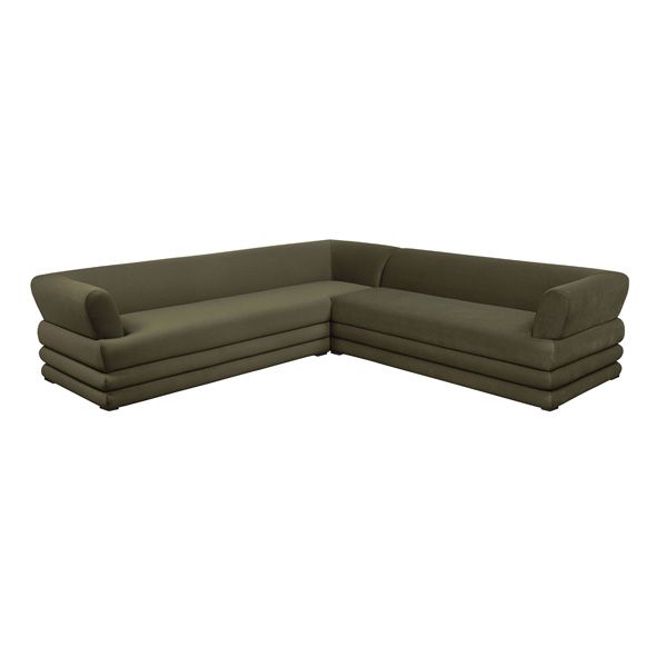 Green sectional sofa - lifestyle setting