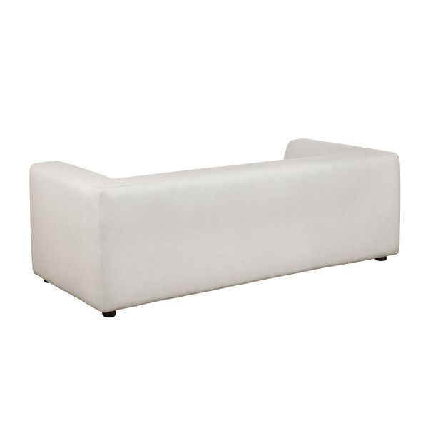 Lukas 89 inch Upholstered Sofa in Cream - white background   back