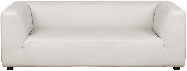 Lukas 89 inch Upholstered Sofa in Cream - white background   front