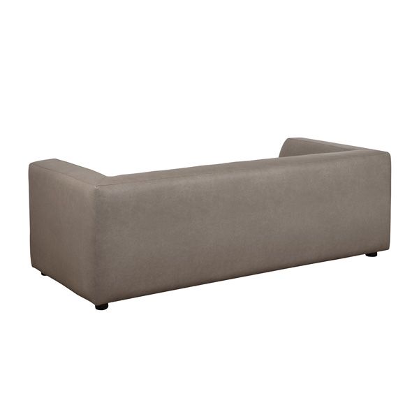 Lukas 89 inch Upholstered Sofa in Taupe - white background   back