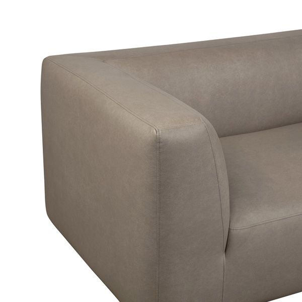 Lukas 89 inch Upholstered Sofa in Taupe - white background   feature