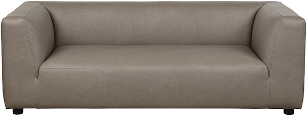 Lukas 89 inch Upholstered Sofa in Taupe - white background   front