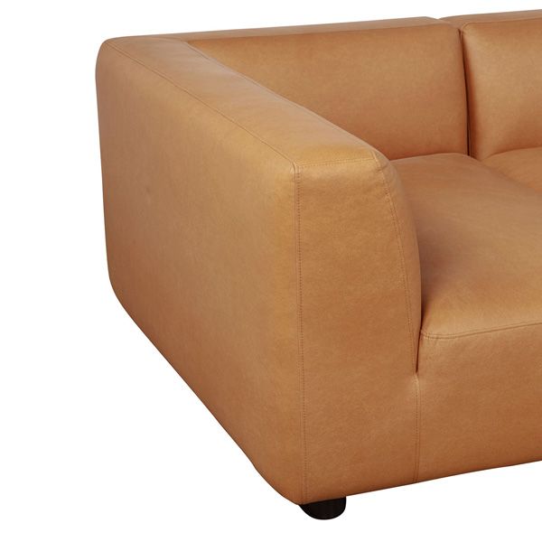 Lukas 118 inch Left-Facing Sectional Sofa in Camel - white background   feature