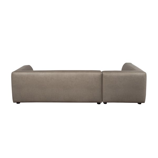 Lukas 118 inch Left-Facing Sectional Sofa in Taupe - white background   back