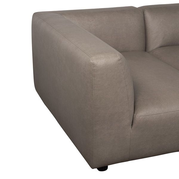 Lukas 118 inch Left-Facing Sectional Sofa in Taupe - white background   feature