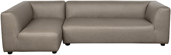 Lukas 118 inch Left-Facing Sectional Sofa in Taupe - white background   front