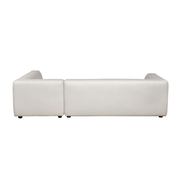 Lukas 118 inch Right-Facing Sectional Sofa in Cream - white background   back