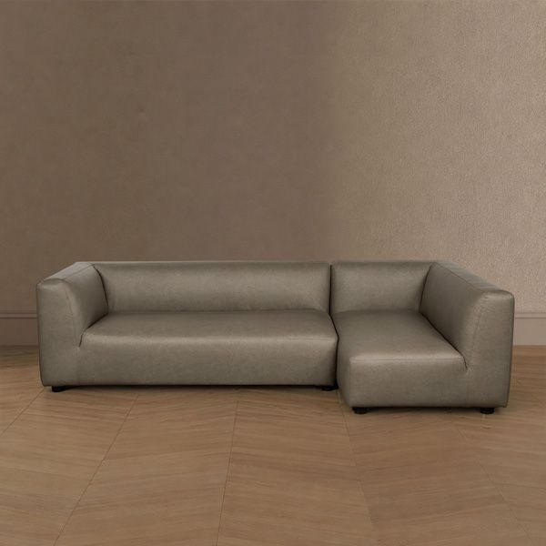 Lukas 118 inch Right-Facing Sectional Sofa in Taupe - lifestyle   front
