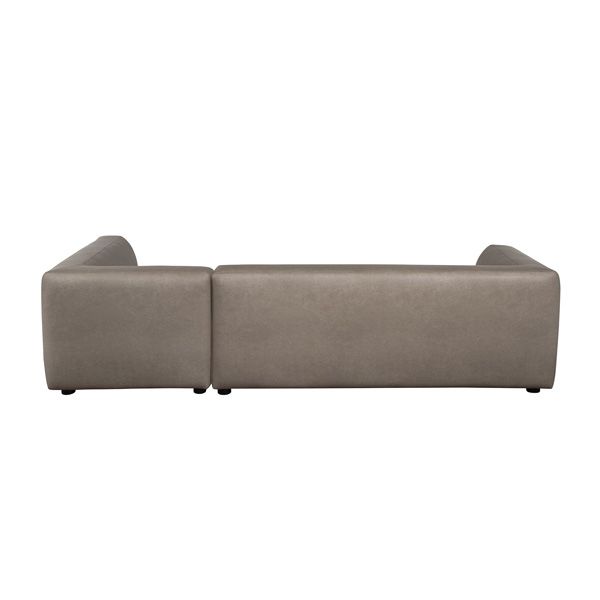 Lukas 118 inch Right-Facing Sectional Sofa in Taupe - white background   back