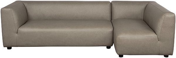 Lukas 118 inch Right-Facing Sectional Sofa in Taupe - white background   front