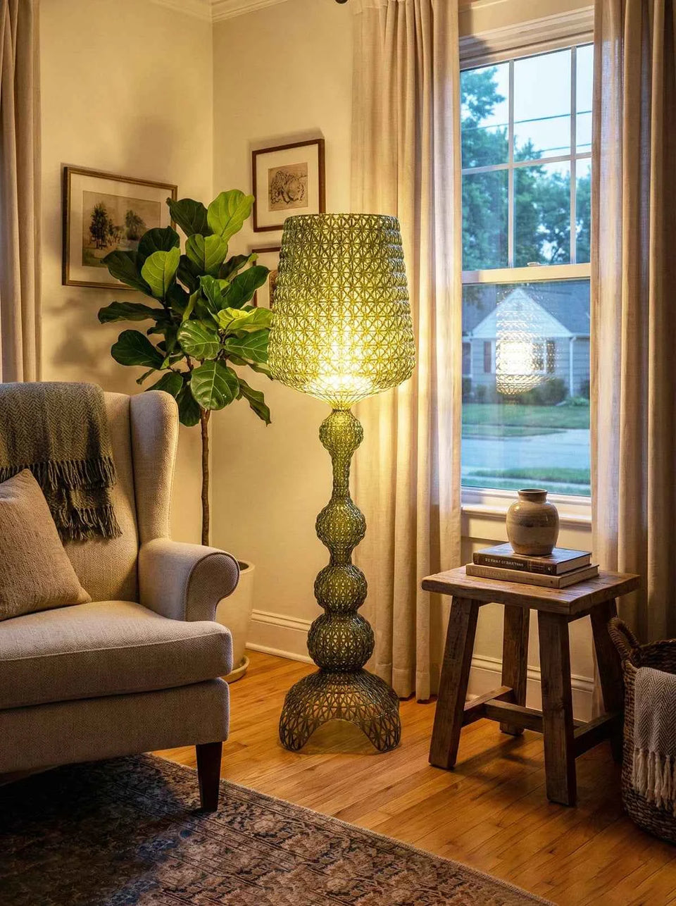 Simple Kabuki Acrylic Floor Lamp