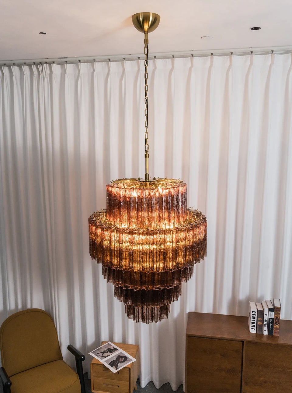 glass chandelier - close-up detail