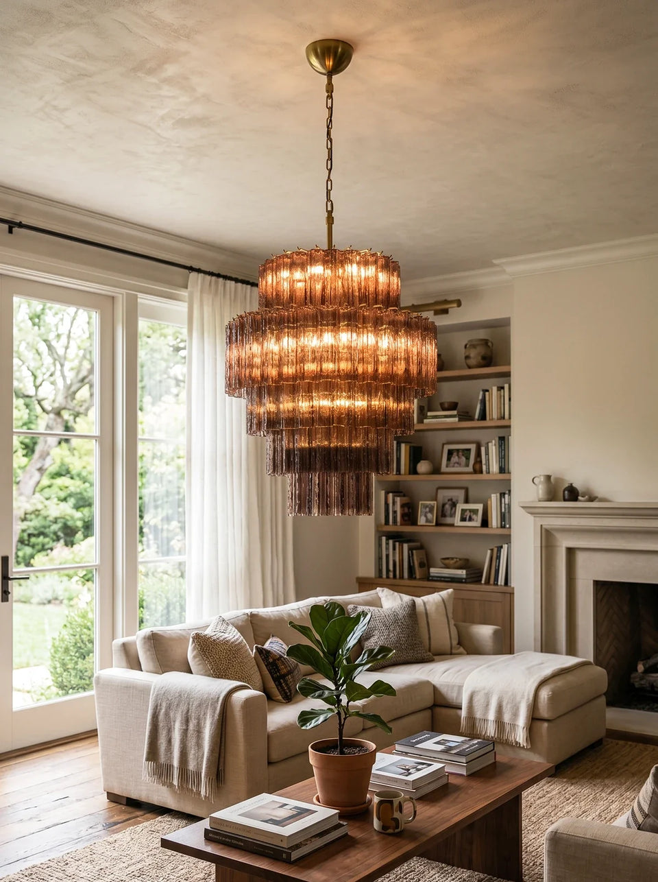 glass chandelier - lifestyle setting