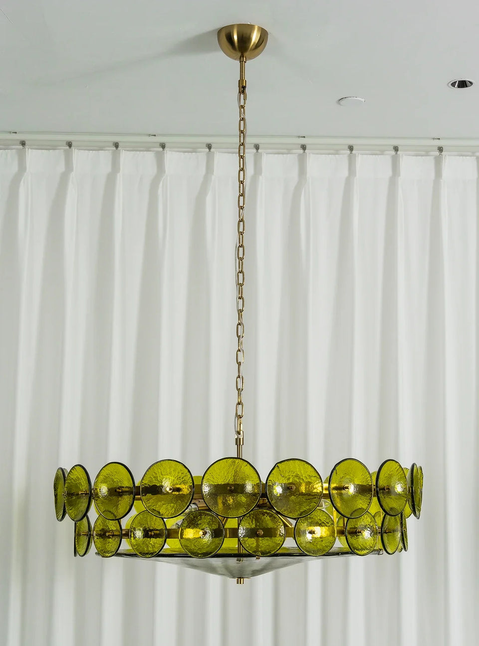 Solaris Disc Murano Glass Chandelier