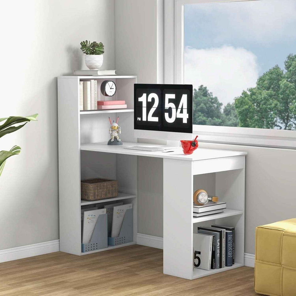 Space-Saving 48 Inch Computer Desk with Bookshelf