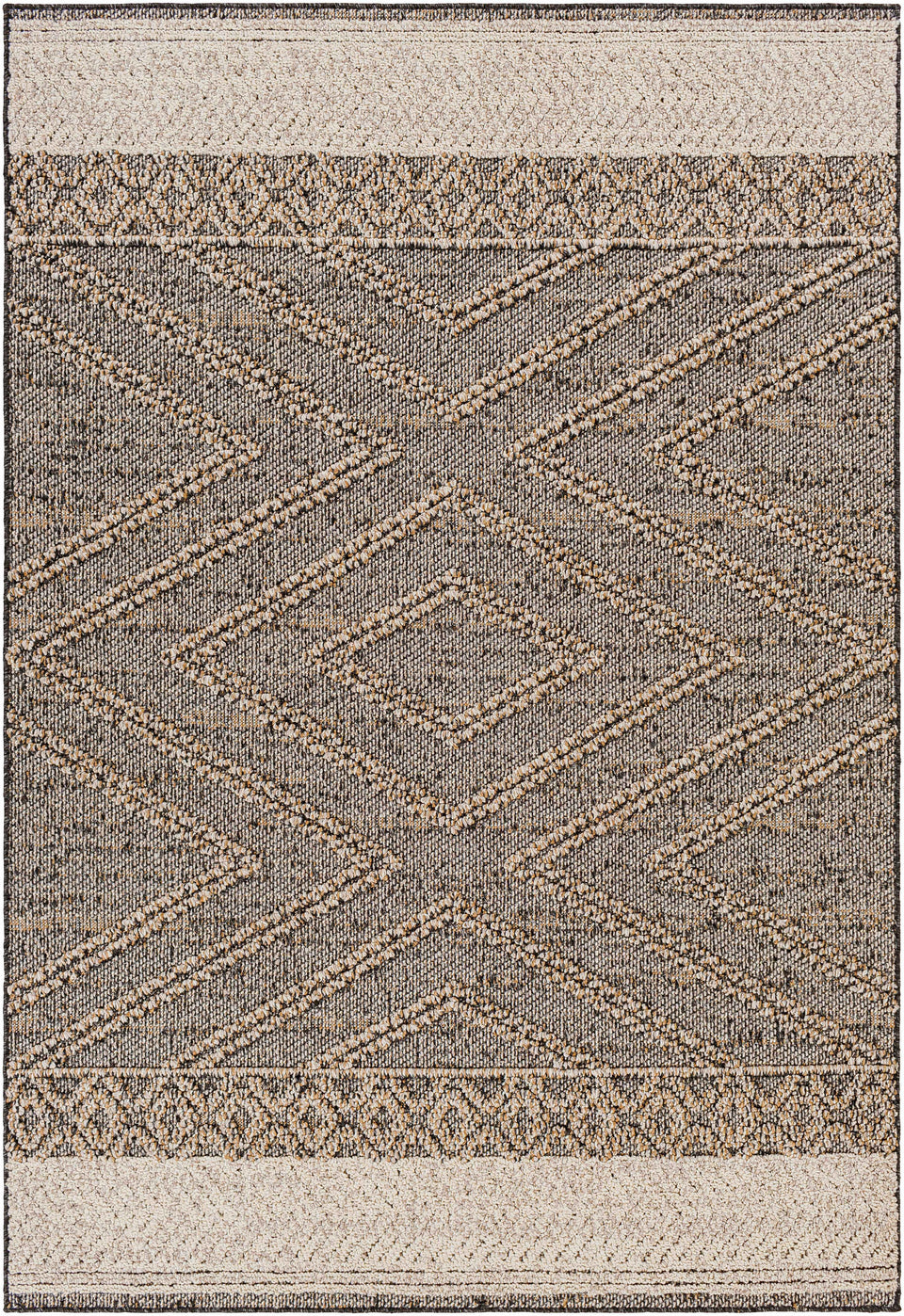 Beige Charcoal Areli Outdoor Area Rug