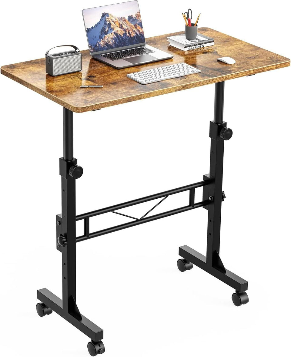 32 Inch Adjustable Standing Desk On Wheels For Home Office