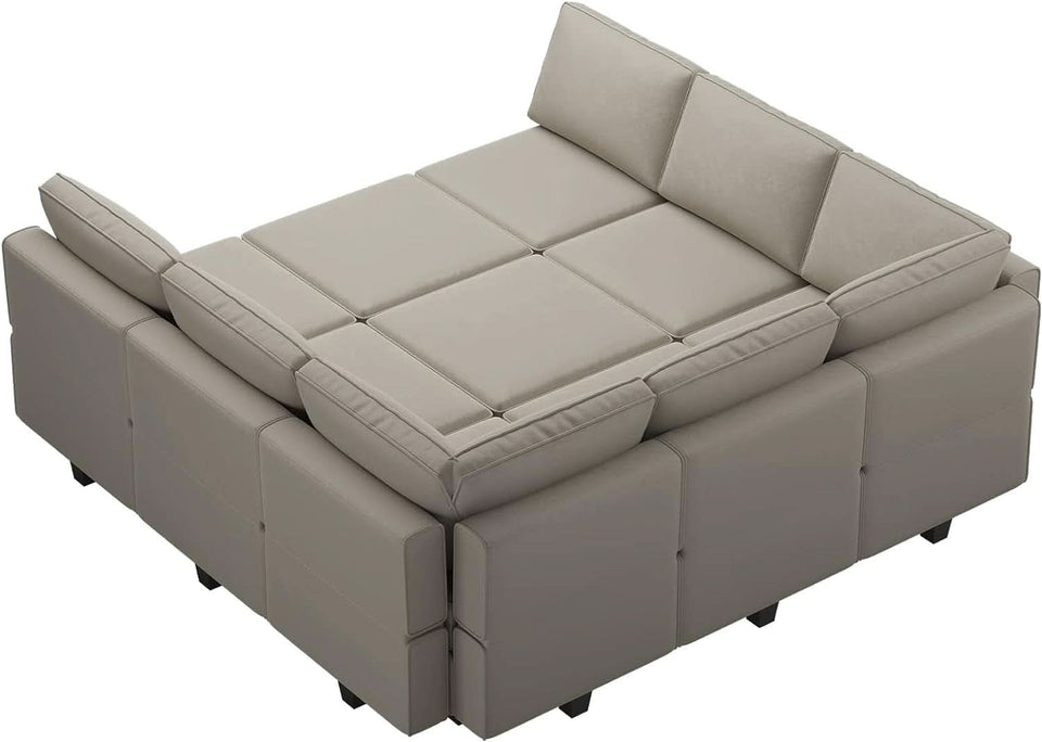 Stylish Modular Sectional Sofa with Reversible Chaise