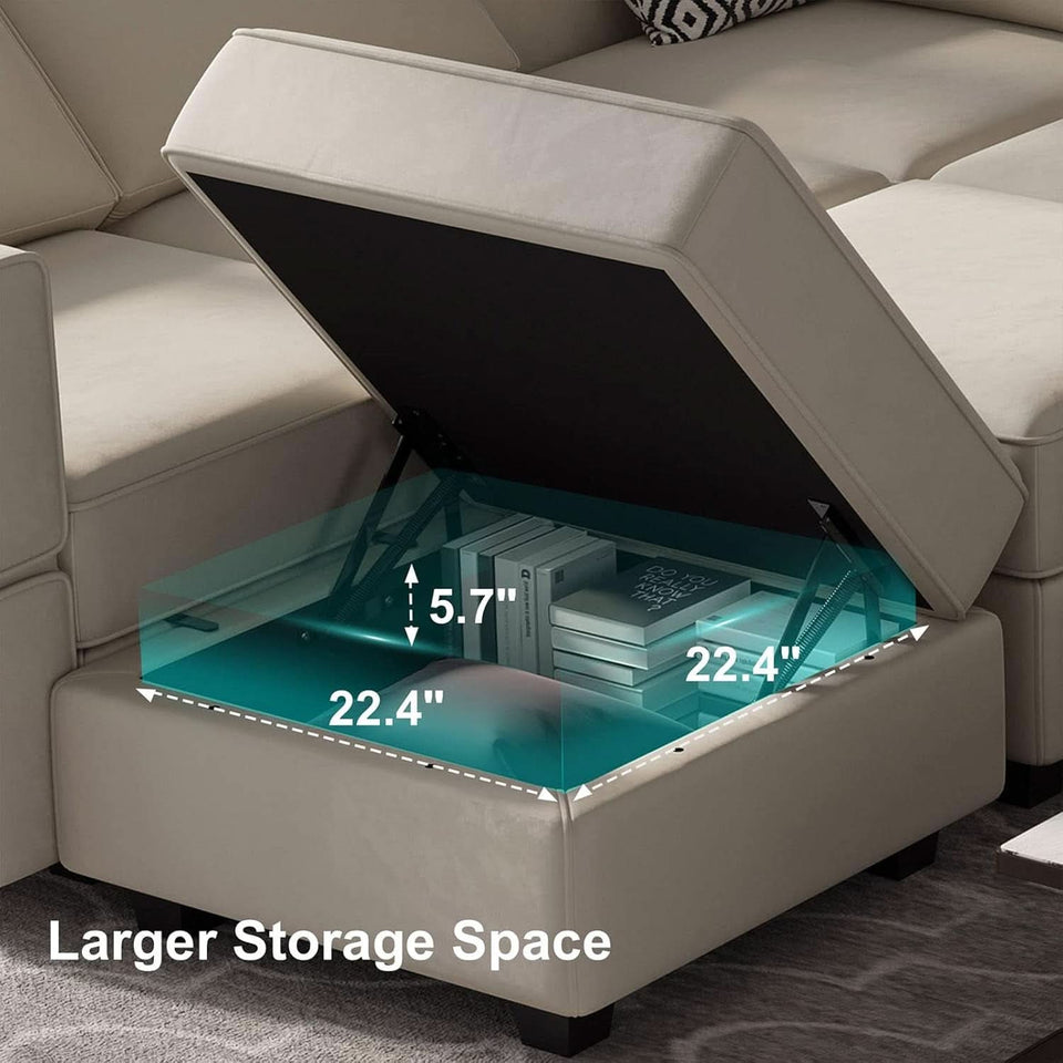 Stylish Modular Sectional Sofa with Reversible Chaise