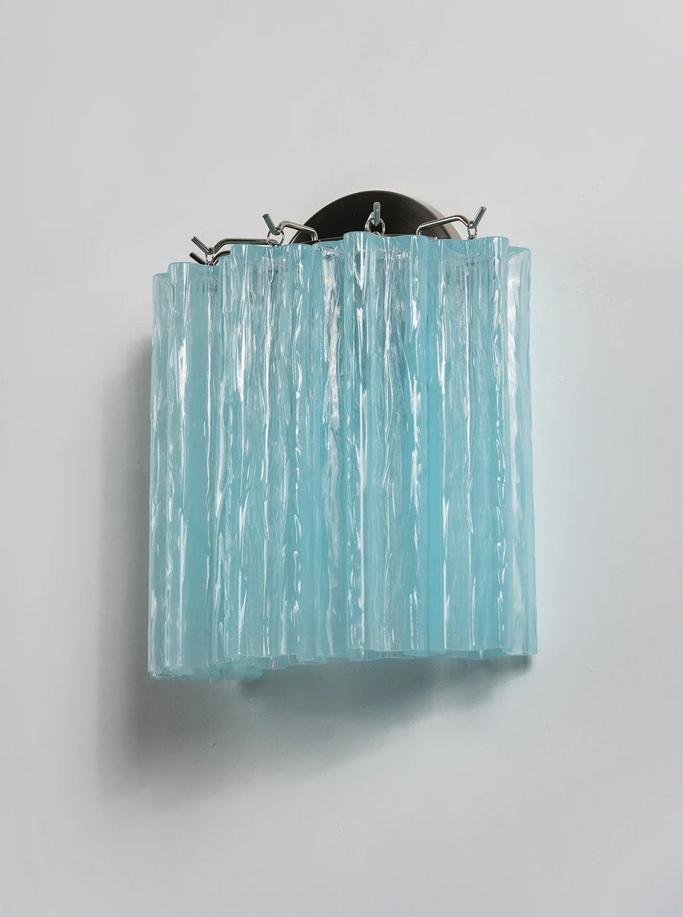 Textured Art Glass Tubular Wall Lamp