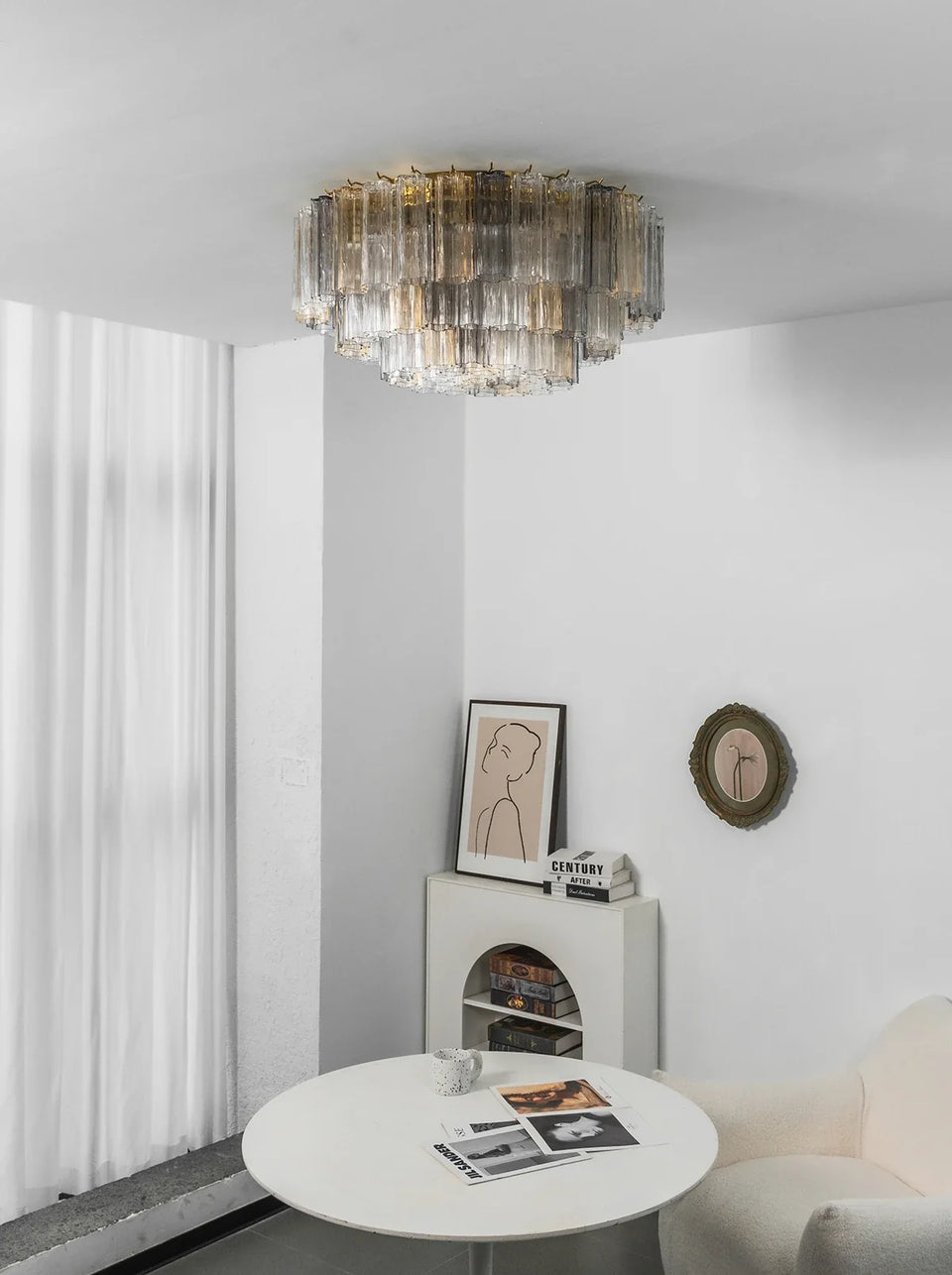 Amber + Smoke Gray + Transparent glass ceiling light - additional view 12