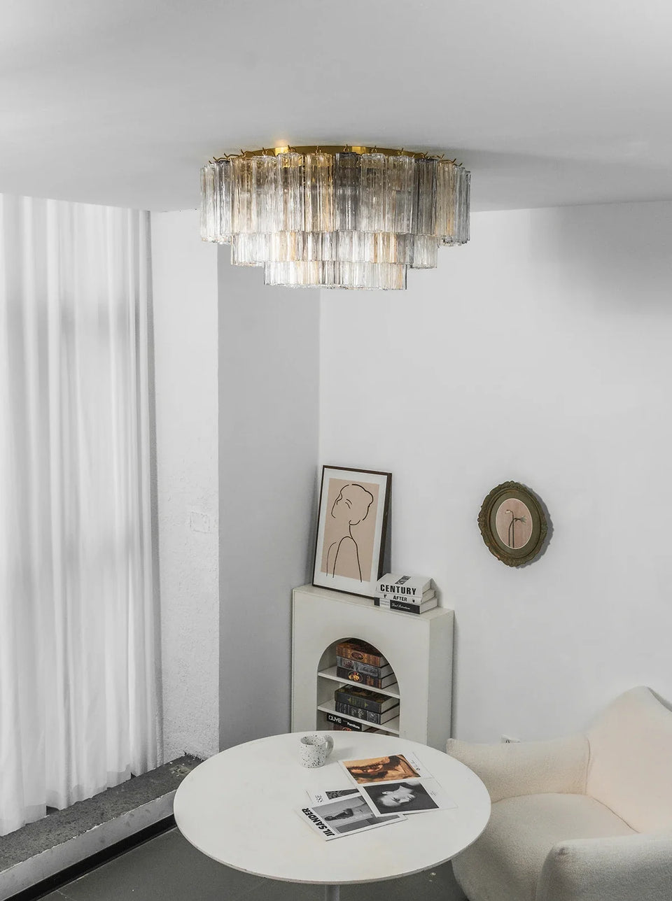 Amber + Smoke Gray + Transparent glass ceiling light - additional view 14