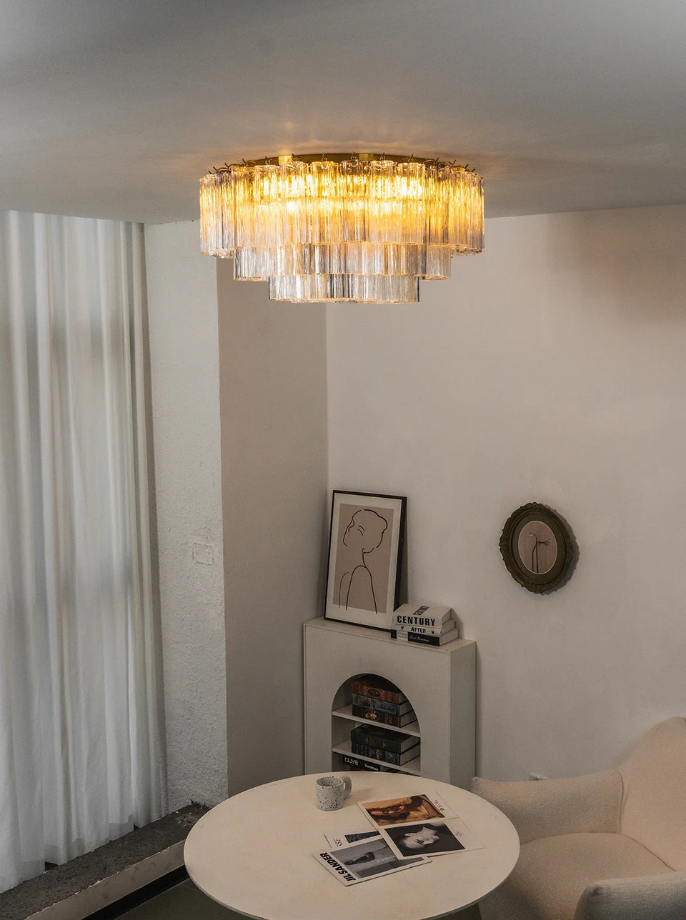 Amber + Smoke Gray + Transparent glass ceiling light - additional view 9