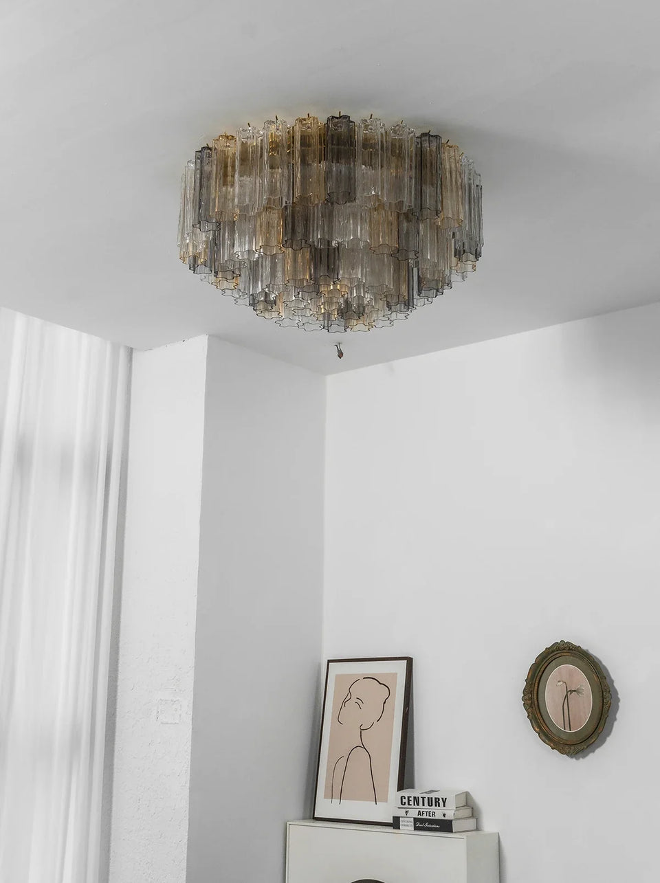 Amber + Smoke Gray + Transparent glass ceiling light - additional view 17