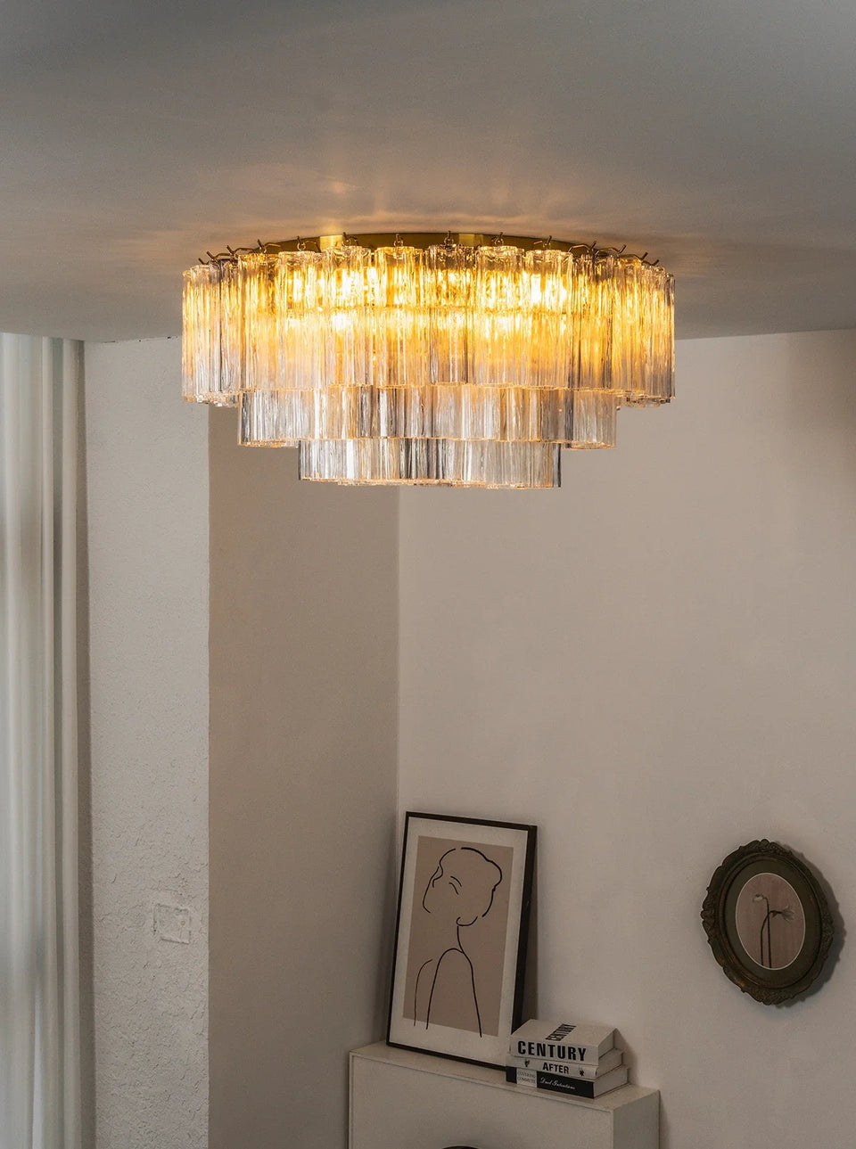 Amber + Smoke Gray + Transparent glass ceiling light - additional view 15