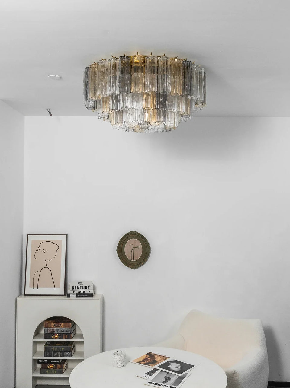 Amber + Smoke Gray + Transparent glass ceiling light - additional view 13