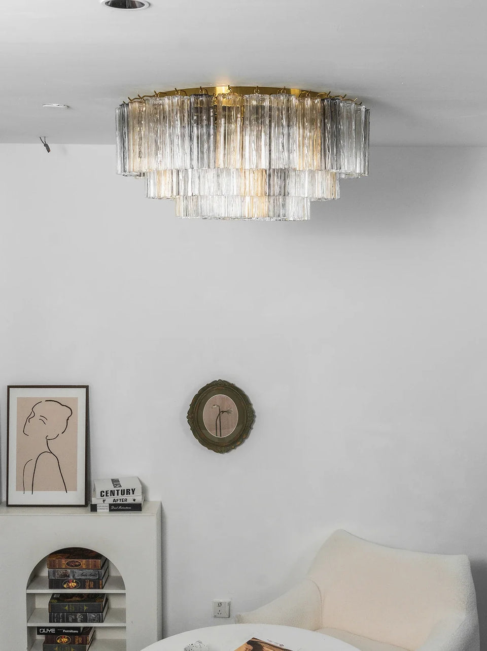 Amber + Smoke Gray + Transparent glass ceiling light - additional view 16