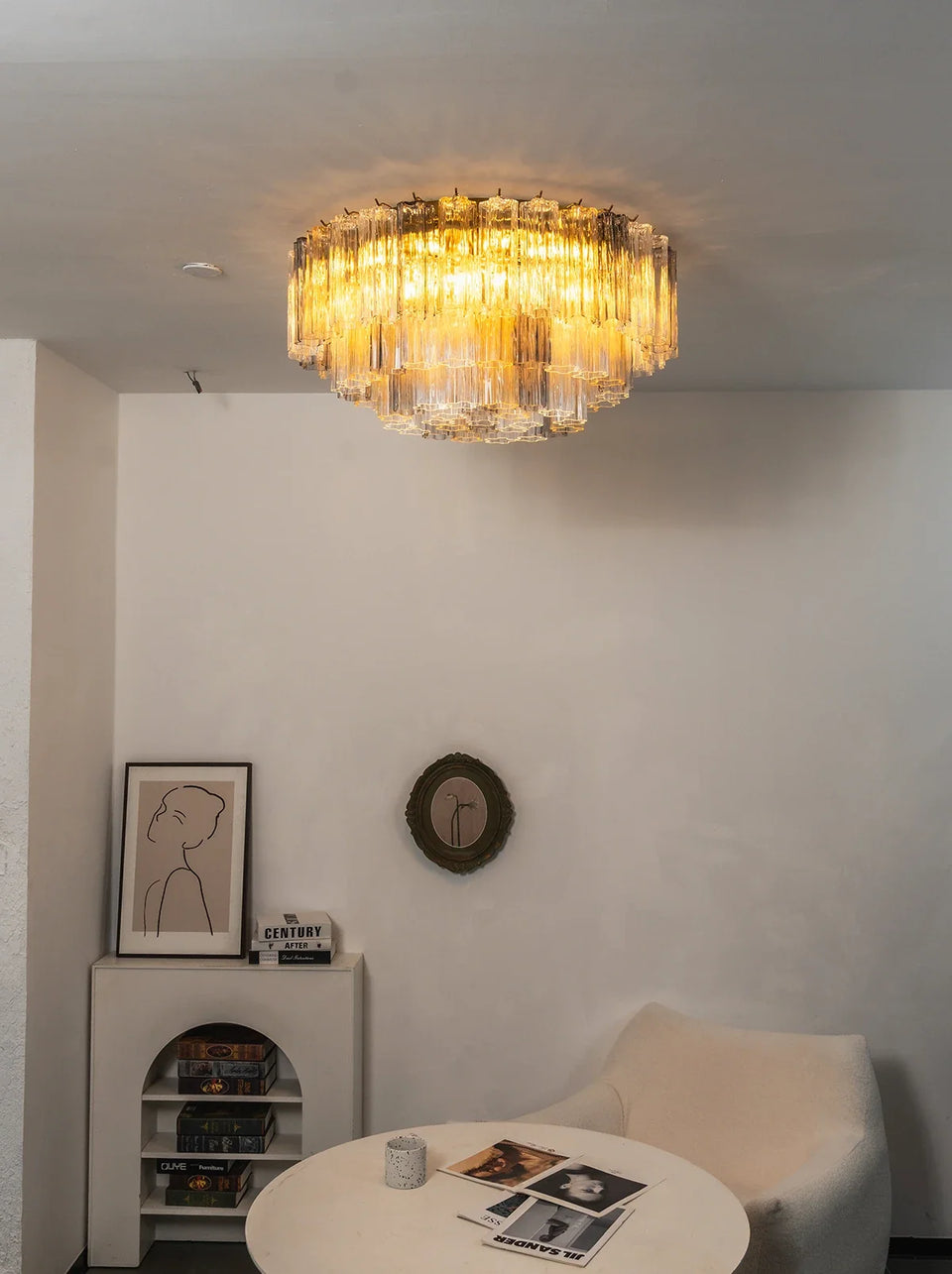 Amber + Smoke Gray + Transparent glass ceiling light - additional view 11