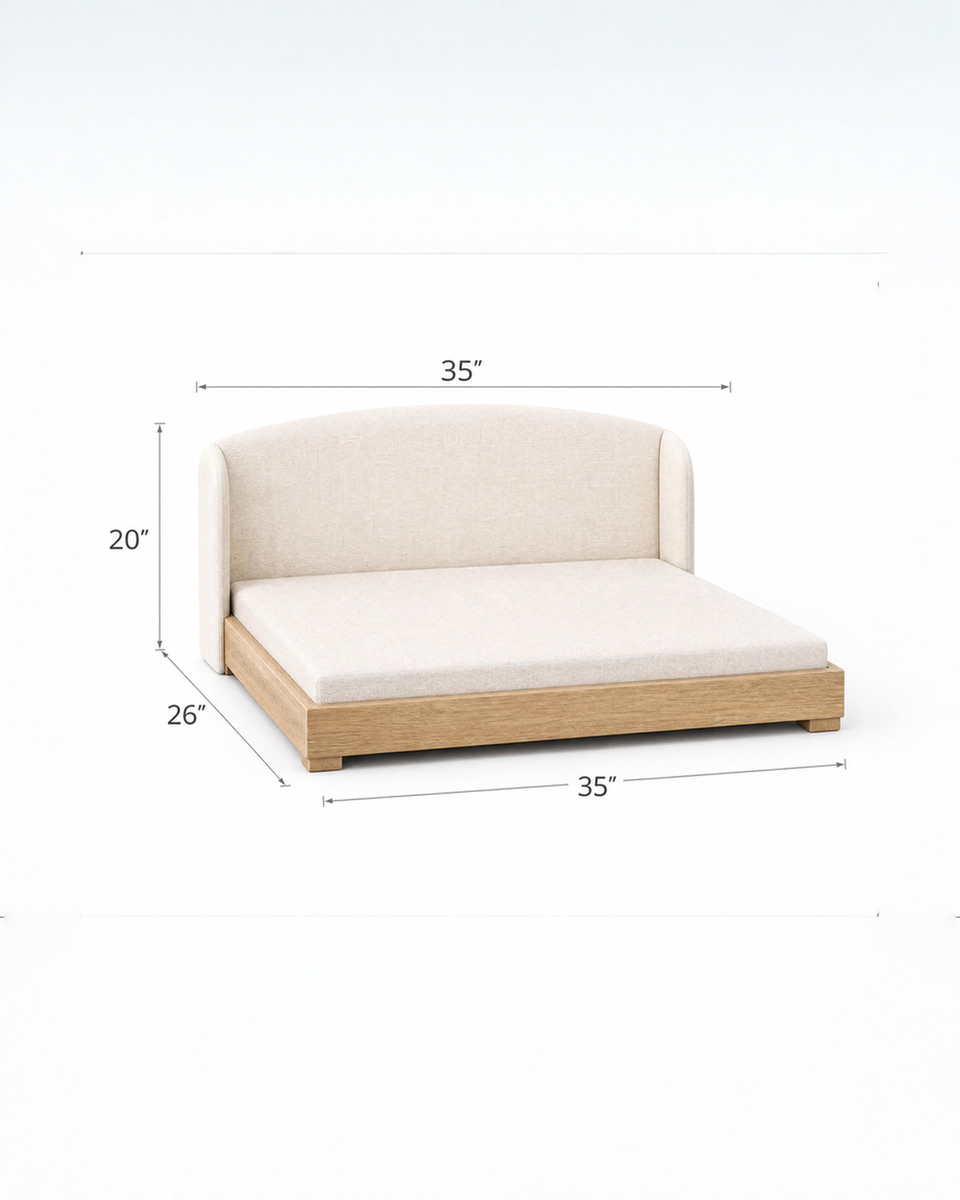 The Haven | Solid Hardwood Orthopedic Dog Bed
