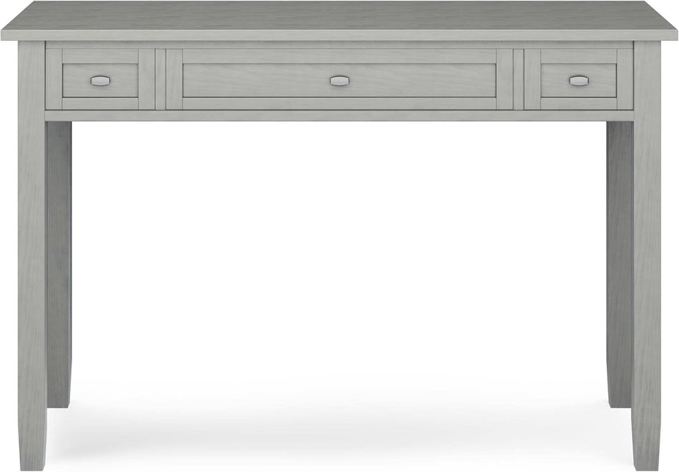 Transitional Solid Wood Writing Desk with Key Features