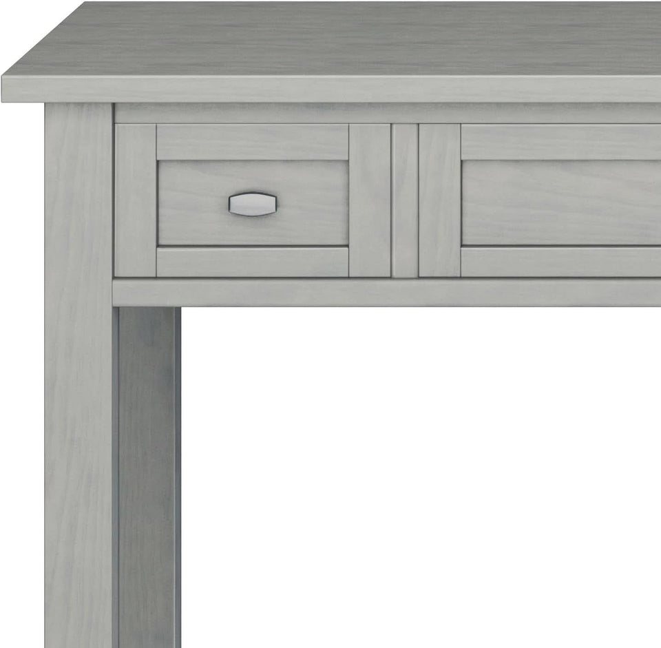 Transitional Solid Wood Writing Desk with Key Features