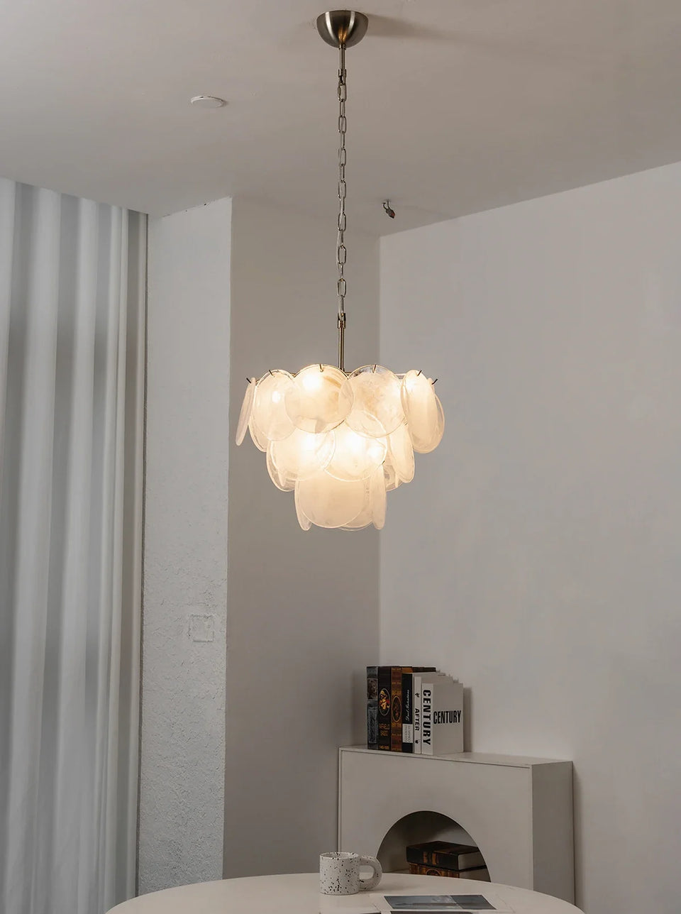 Retro Glass Disc Chandelier