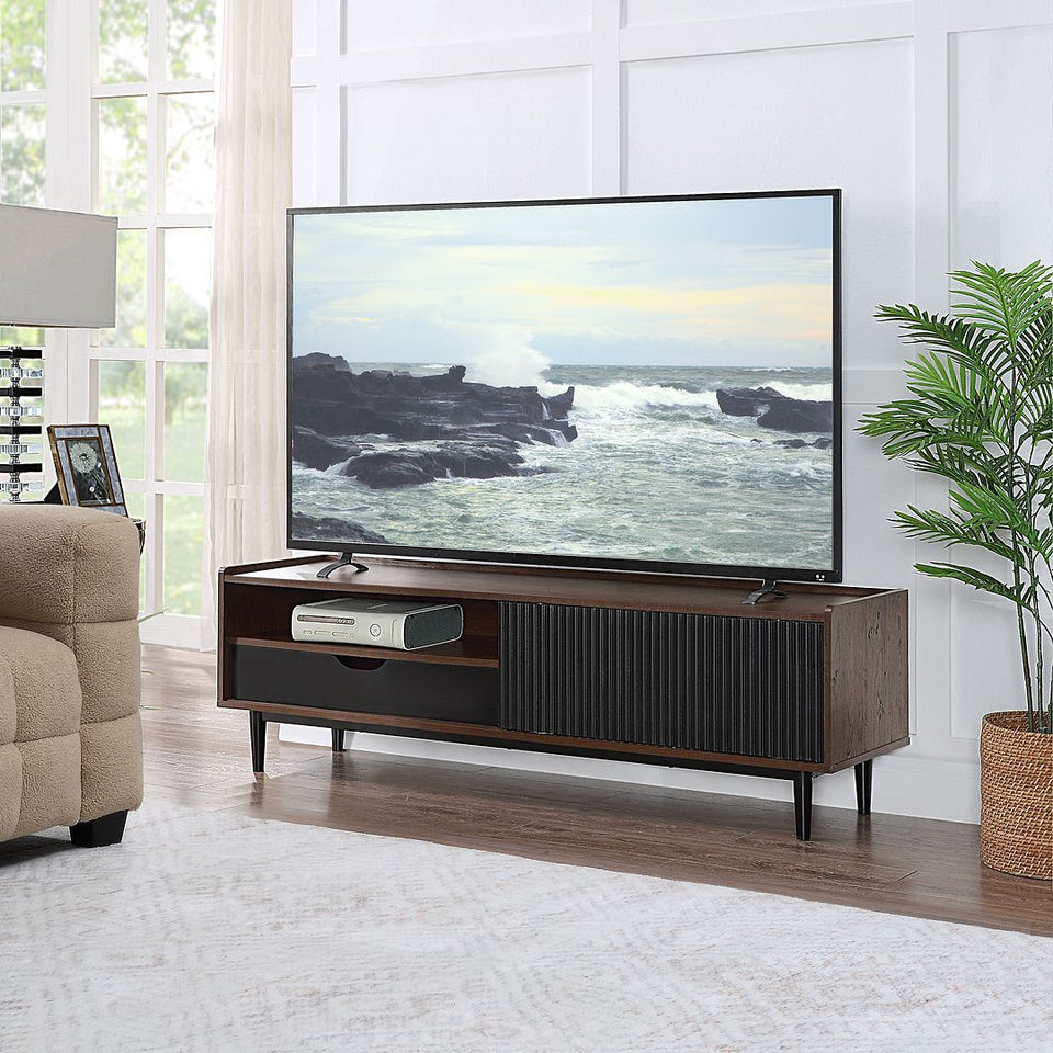 Duane 59" Fluted TV Stand in Black