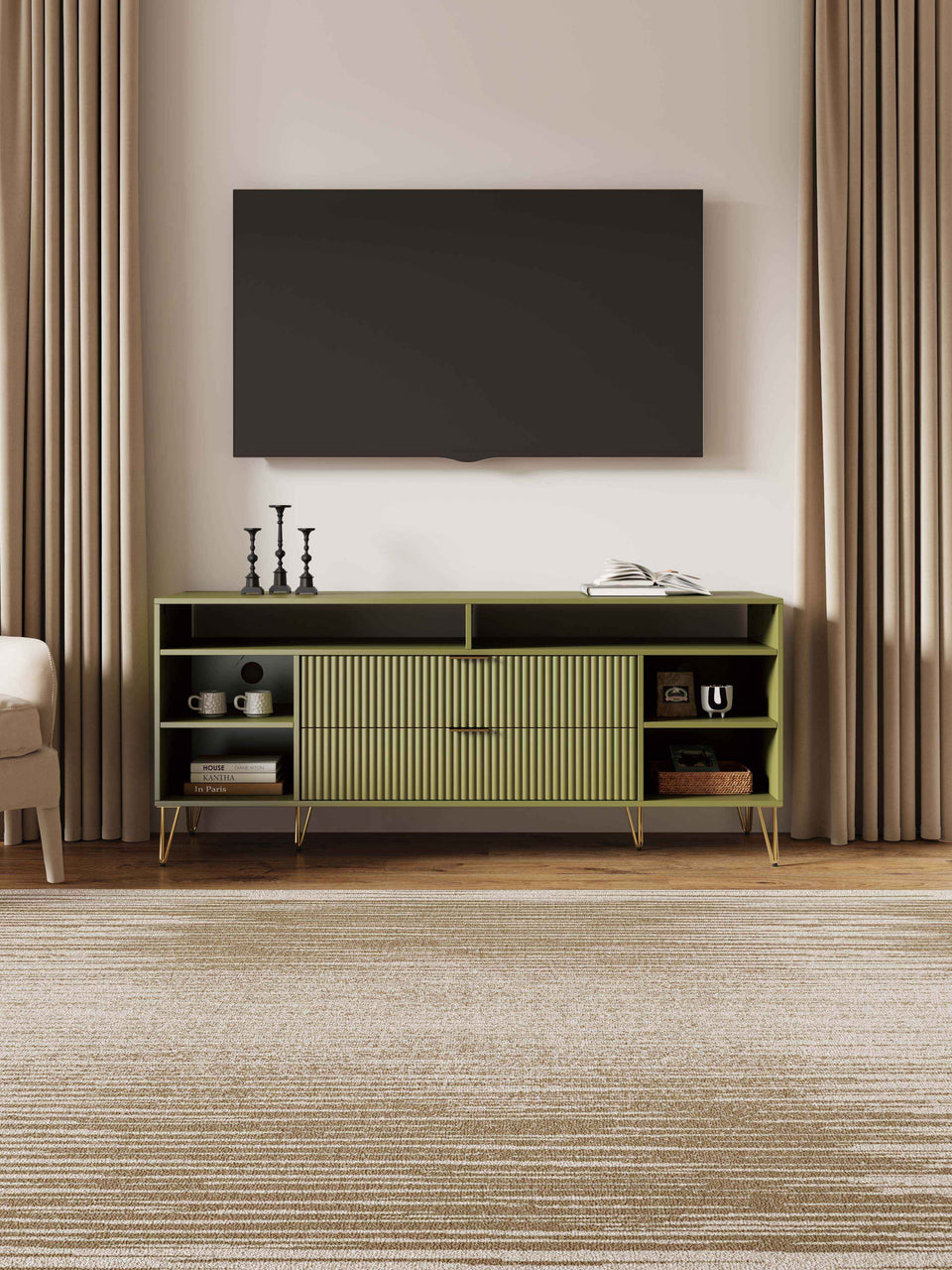Dumbo 63" Fluted TV Stand