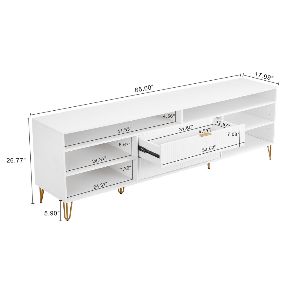 Dumbo 85" Fluted TV Stand