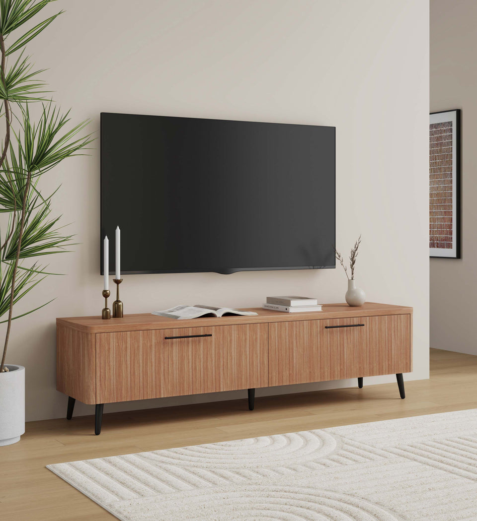Jodie 69" Fluted TV Stand in Maple